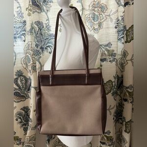 Vtg Evan Picone Brown Tan Shoulder Bag
